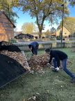 2022-11-19 Laubharkaktion am Platz unter den Eichen mit 22 Teilnehmern 009